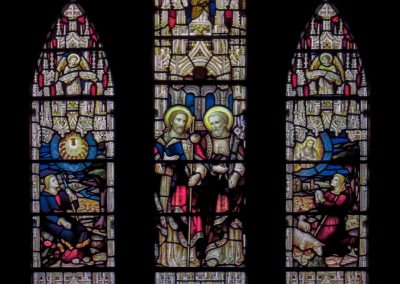 Stained glass windows in St Paul's church
