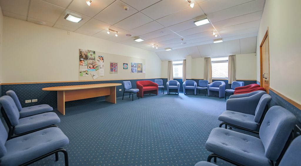The small lounge, seating 25 to 30 people