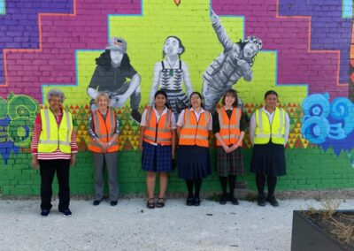 Girls' youth group cleaning up Cornwen Park