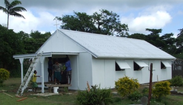 The church on the Island of Tanna, Vanuatu, built by a St Paul's-supported team